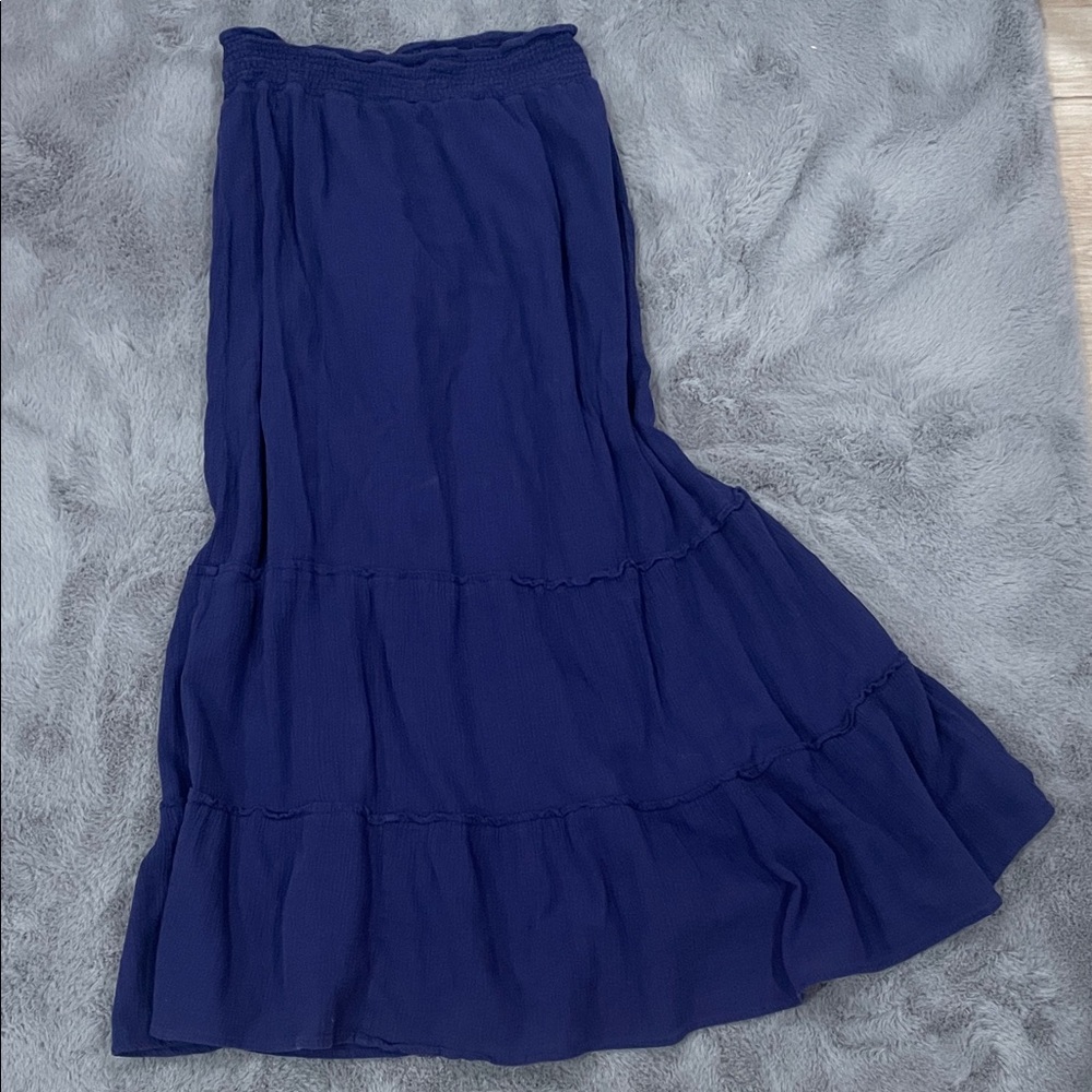 Old Navy Deep Blue Maxi Skirt vintage skirt country modest